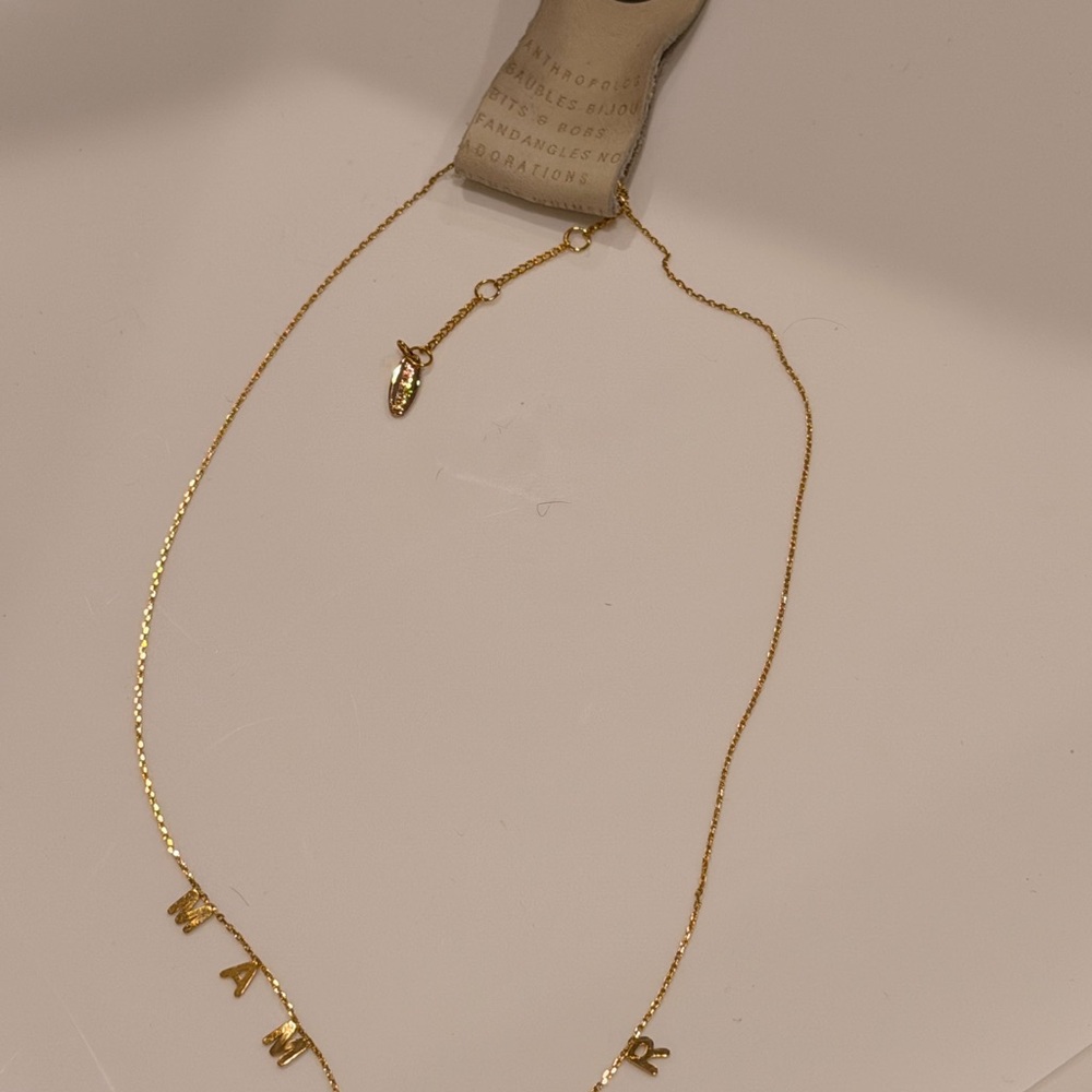 Anthropologie delicate Mama Bear necklace